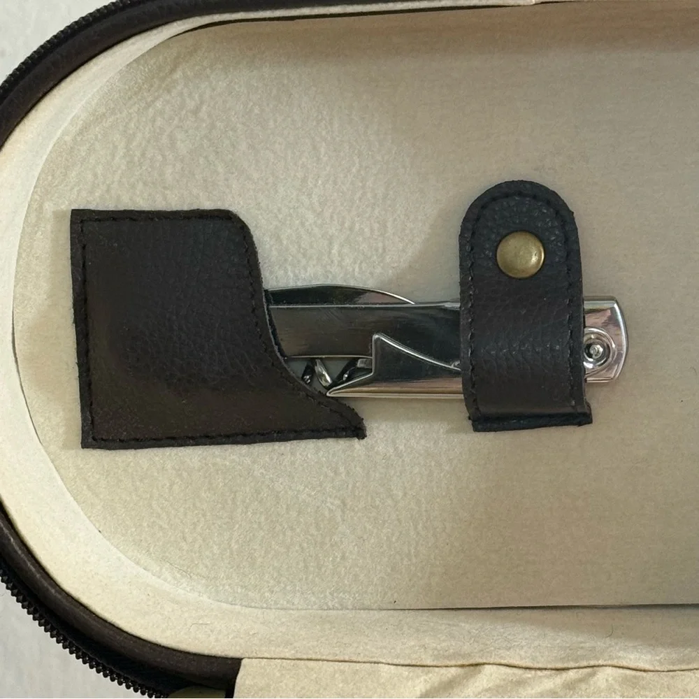 Vintage‎ picnic at Ascot leather dual bottle, wine carrier complete